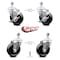 Service Caster 4 Inch Phenolic Wheel Swivel 1/2 Inch Threaded Stem Caster Brakes SCC, 2PK SCC-TS20S414-PHS-121315-2-TLB-2 - alternate 5